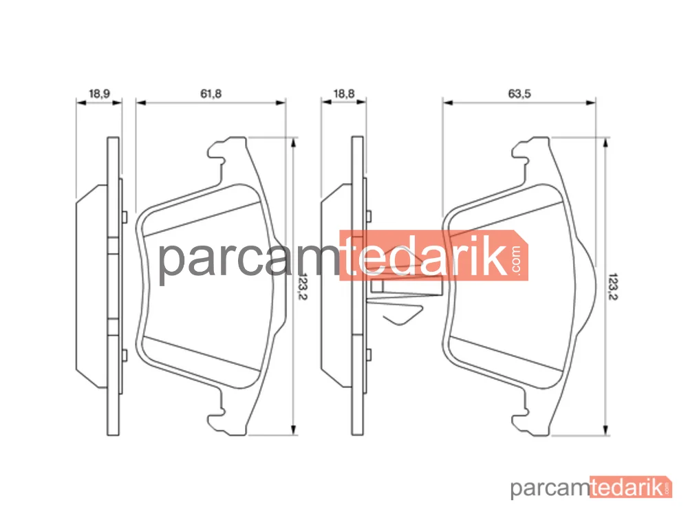 BOSCH 0986494102 | Fren Balatası (Arka) — Volvo XC90 I