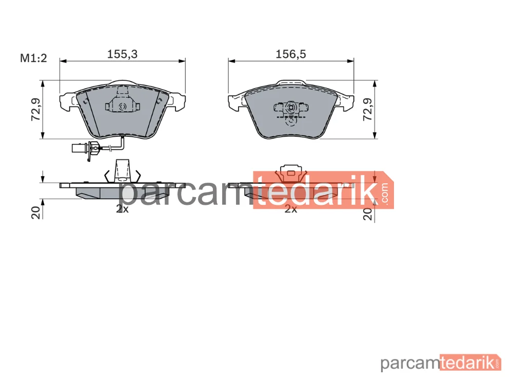 BOSCH 0986494104 | Fren Balatası — Audi A4 B7, Audi A6 C6, Seat Exeo
