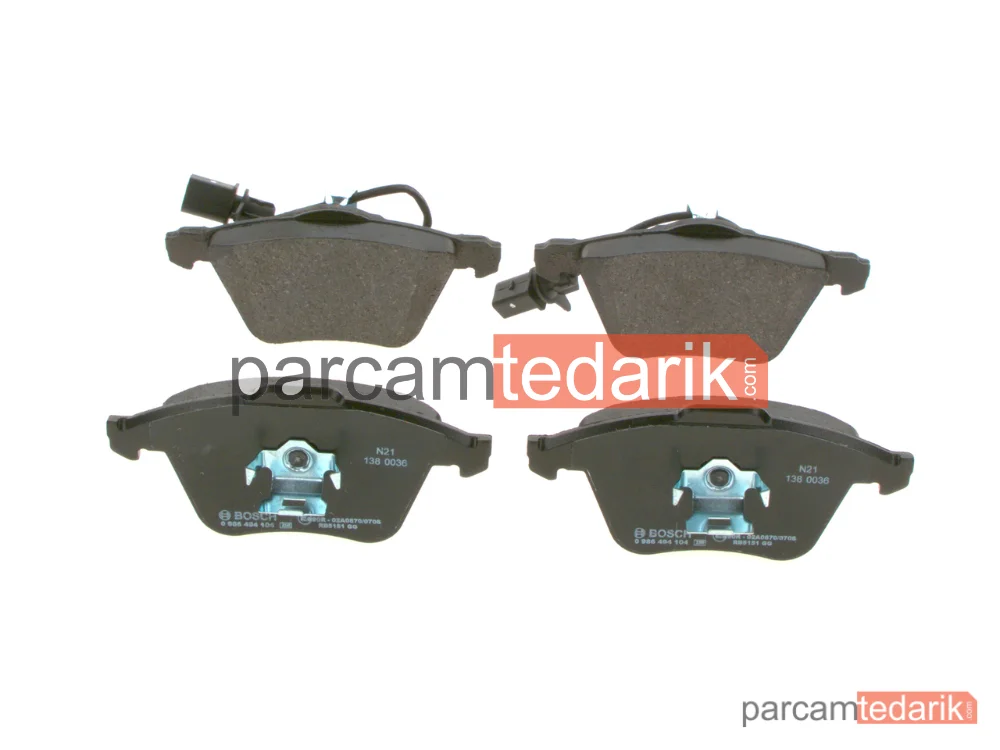 BOSCH 0986494104 | Fren Balatası — Audi A4 B7, Audi A6 C6, Seat Exeo