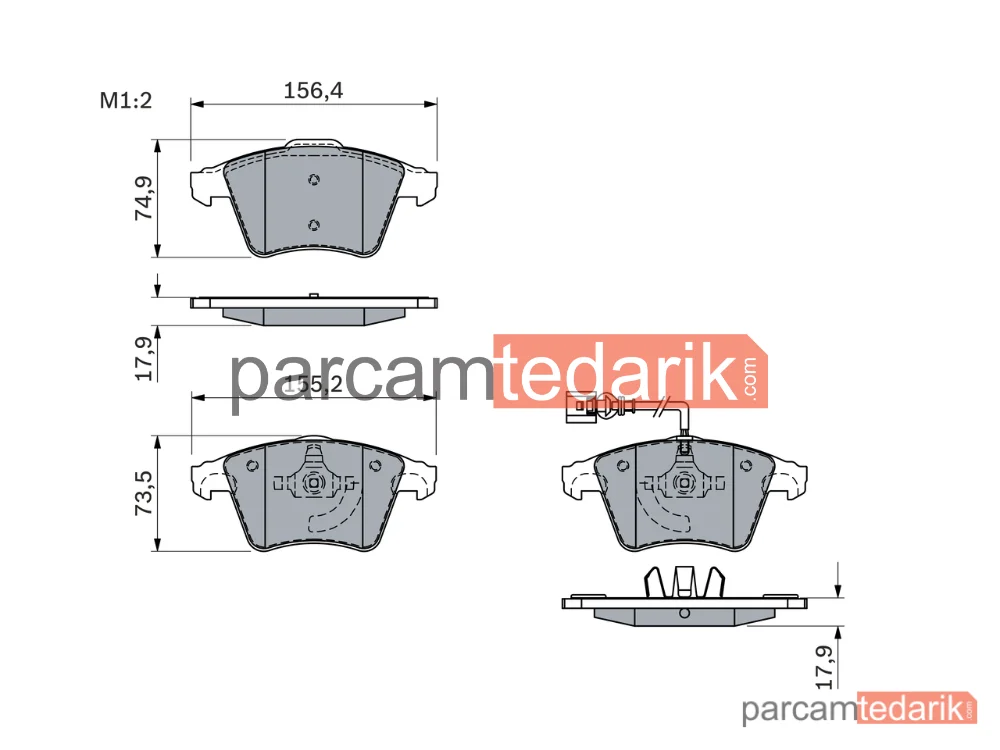 BOSCH 0986494107 | Fren Balatası — VW Transporter T5, VW Multivan T6, VW Transporter T6 / Caravelle T6