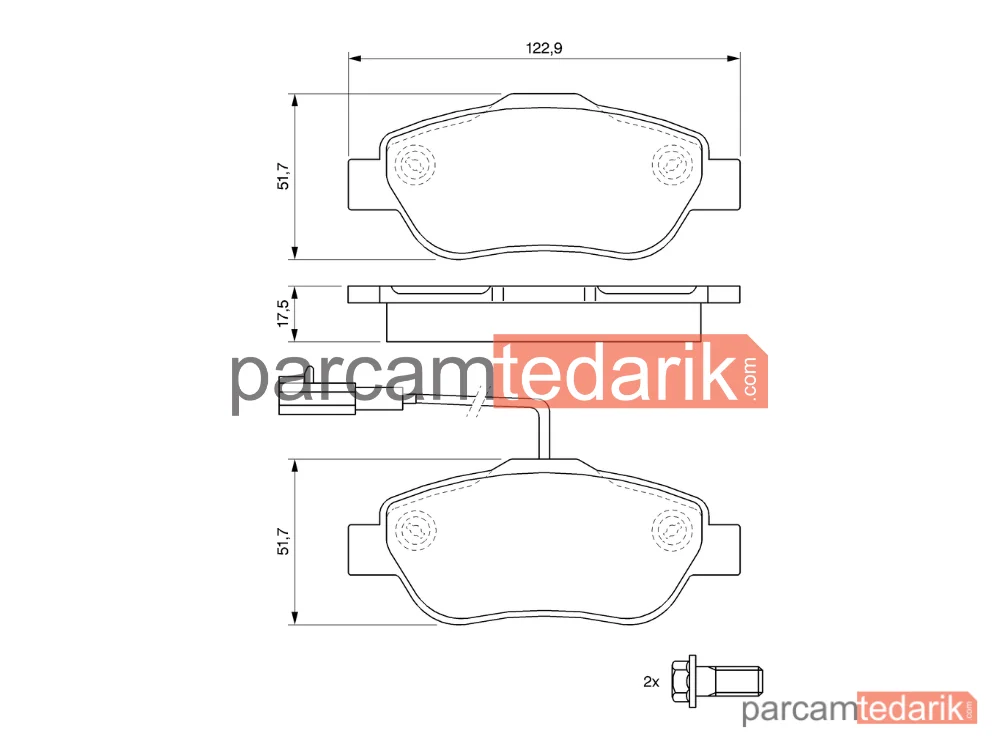 BOSCH 0986494114 | Fren Balatası (Ön) — Fiat Panda, Fiat 500, Fiat Palio