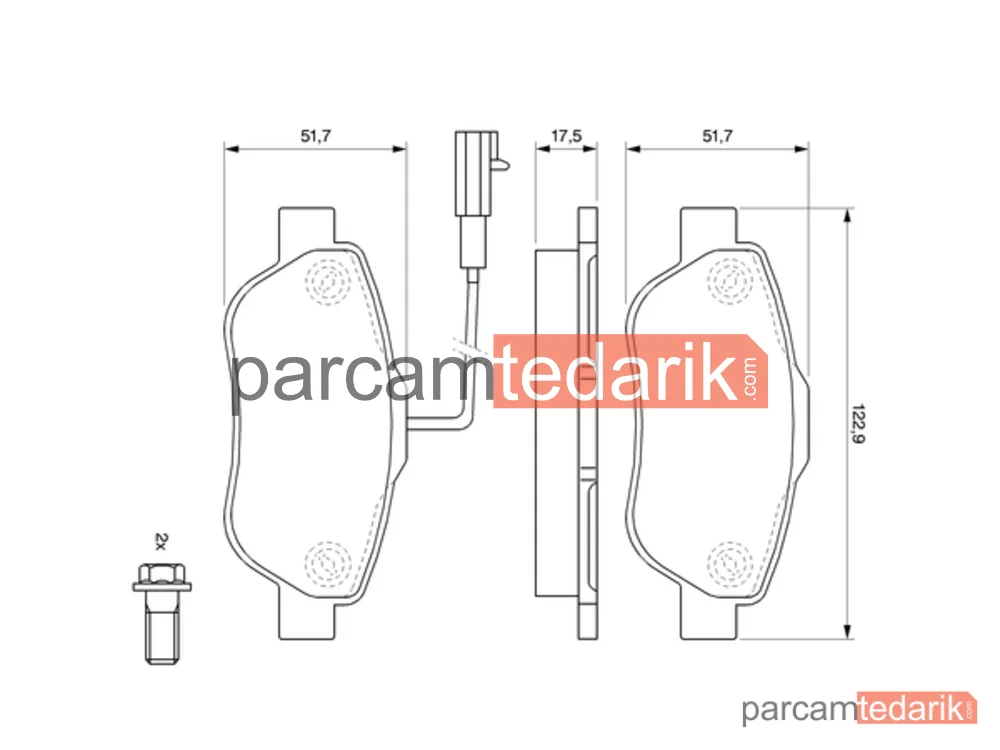 BOSCH 0986494114 | Fren Balatası (Ön) — Fiat Panda, Fiat 500, Fiat Palio