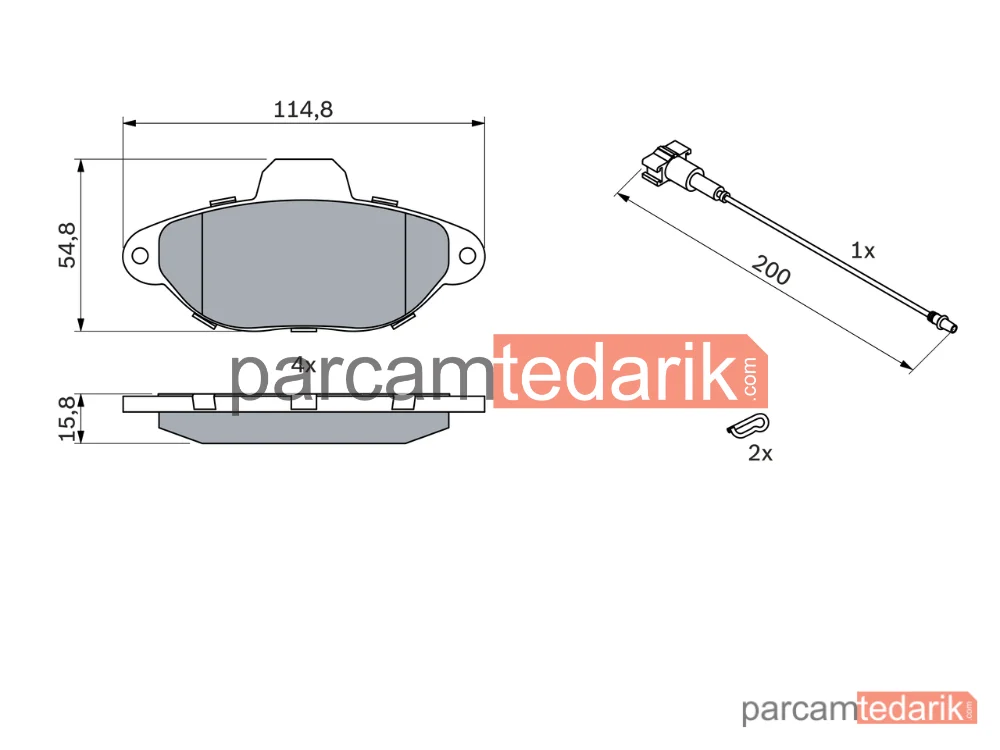 BOSCH 0986494115 | Fren Balatası (Ön) — Fiat Panda, Fiat 500, Ford KA