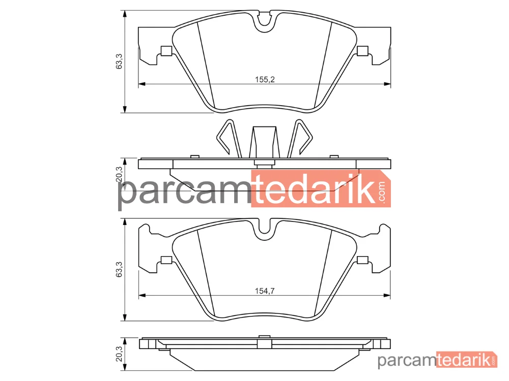 BOSCH 0986494117 | Fren Balatası (Ön) — BMW 1, BMW 1 Cabrio, BMW 1 Coupe