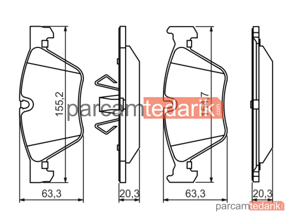 BOSCH 0986494117 | Fren Balatası (Ön) — BMW 1, BMW 1 Cabrio, BMW 1 Coupe
