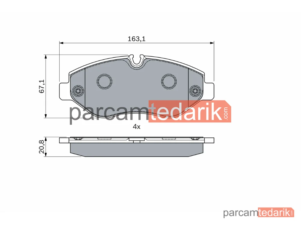 BOSCH 0986494121 | Fren Balatası — Mercedes-Benz Sprinter 3,5-t, Mercedes-Benz Vito Tourer