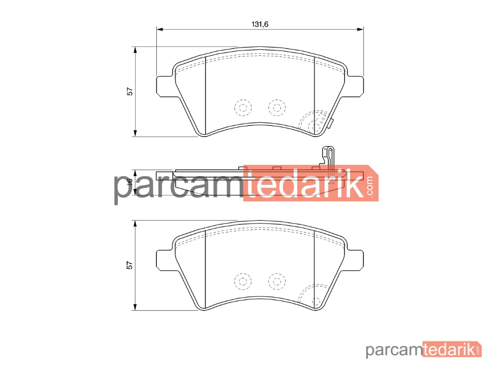 BOSCH 0986494129 | Fren Balatası — Fiat Sedici, Suzuki SX4