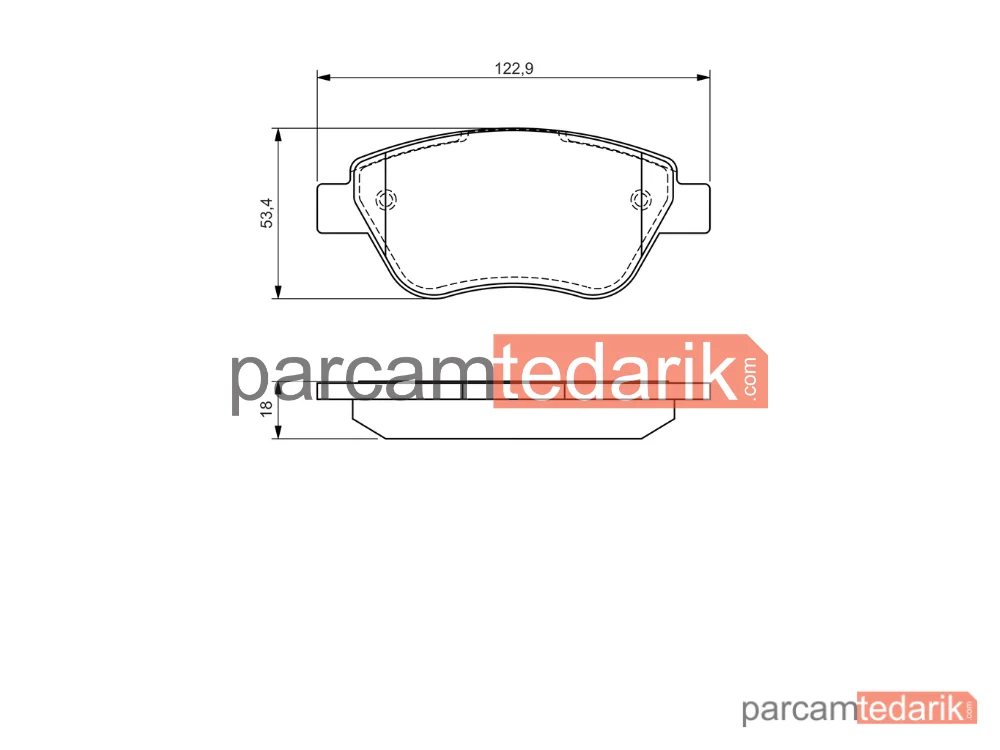 BOSCH 0986494132 | Fren Balatası (Ön) — Fiat Doblo, Fiat Idea, Fiat Doblo Mpv