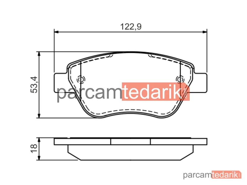 BOSCH 0986494132 | Fren Balatası (Ön) — Fiat Doblo, Fiat Idea, Fiat Doblo Mpv
