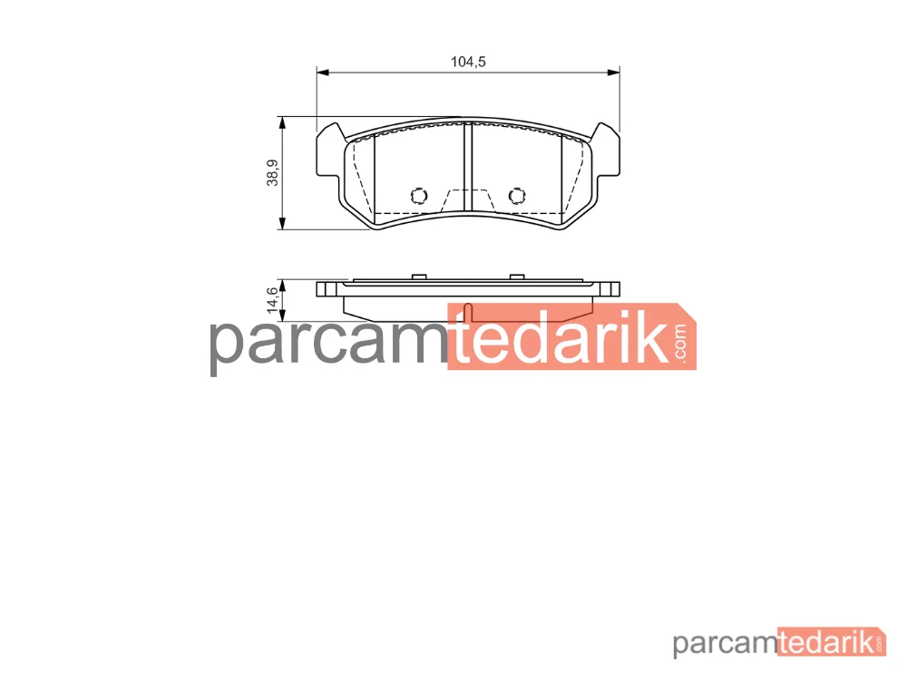 BOSCH 0986494133 | Fren Balatası (Arka) — Chevrolet Lacetti, Chevrolet Nubira, Daewoo Lacetti
