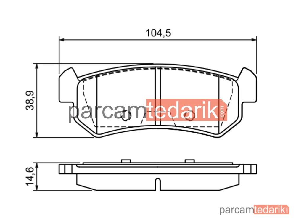 BOSCH 0986494133 | Fren Balatası (Arka) — Chevrolet Lacetti, Chevrolet Nubira, Daewoo Lacetti
