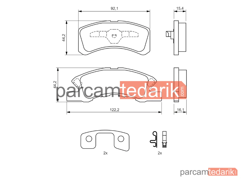 BOSCH 0986494134 | Fren Balatası (Ön) — Daihatsu Cuore VI, Daihatsu Cuore VII, Daihatsu Sirion