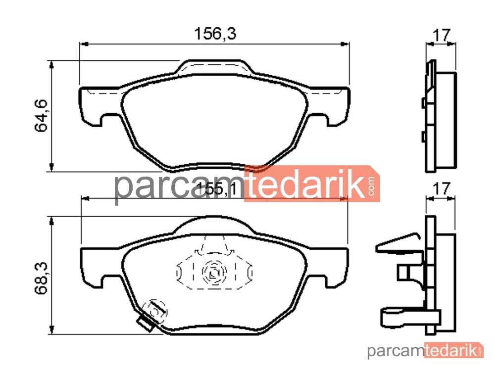 BOSCH 0986494135 | Fren Balatası (Ön) — Honda Accord VII, Honda Accord VII Tourer