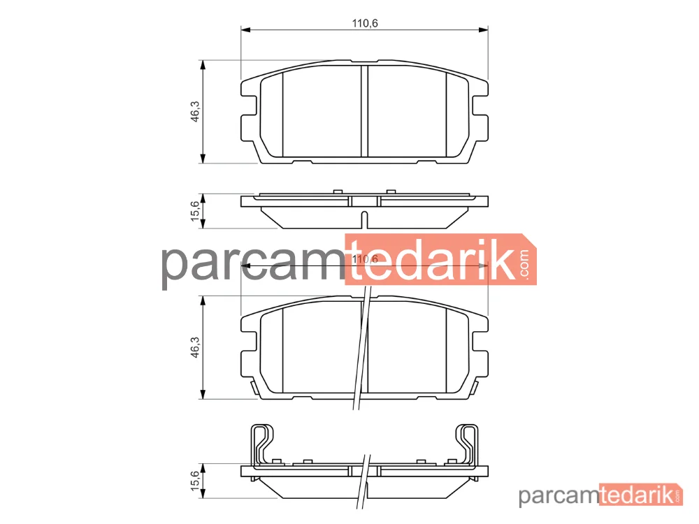 BOSCH 0986494137 | Fren Balatası (Arka) — Hyundai Terracan