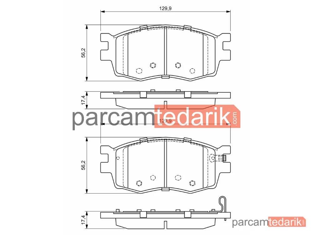 BOSCH 0986494139 | Fren Balatası (Ön) — Hyundai i20 I, Kia Rio II, Hyundai Accent III
