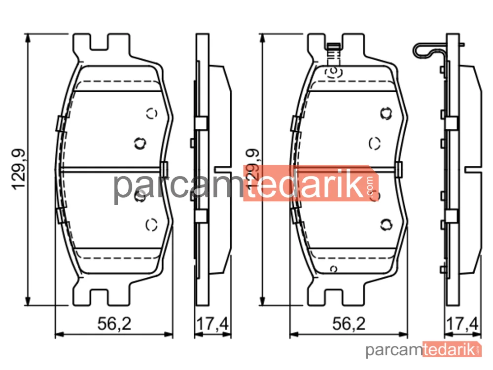 BOSCH 0986494139 | Fren Balatası (Ön) — Hyundai i20 I, Kia Rio II, Hyundai Accent III