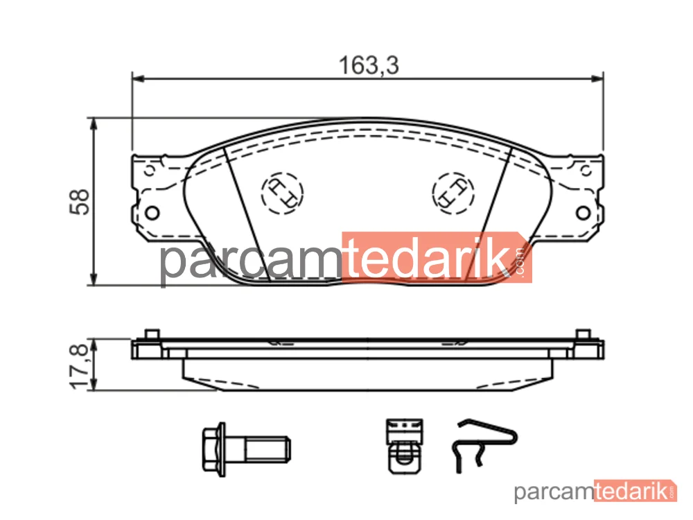 BOSCH 0986494141 | Fren Balatası (Ön) — Jaguar S-Type II
