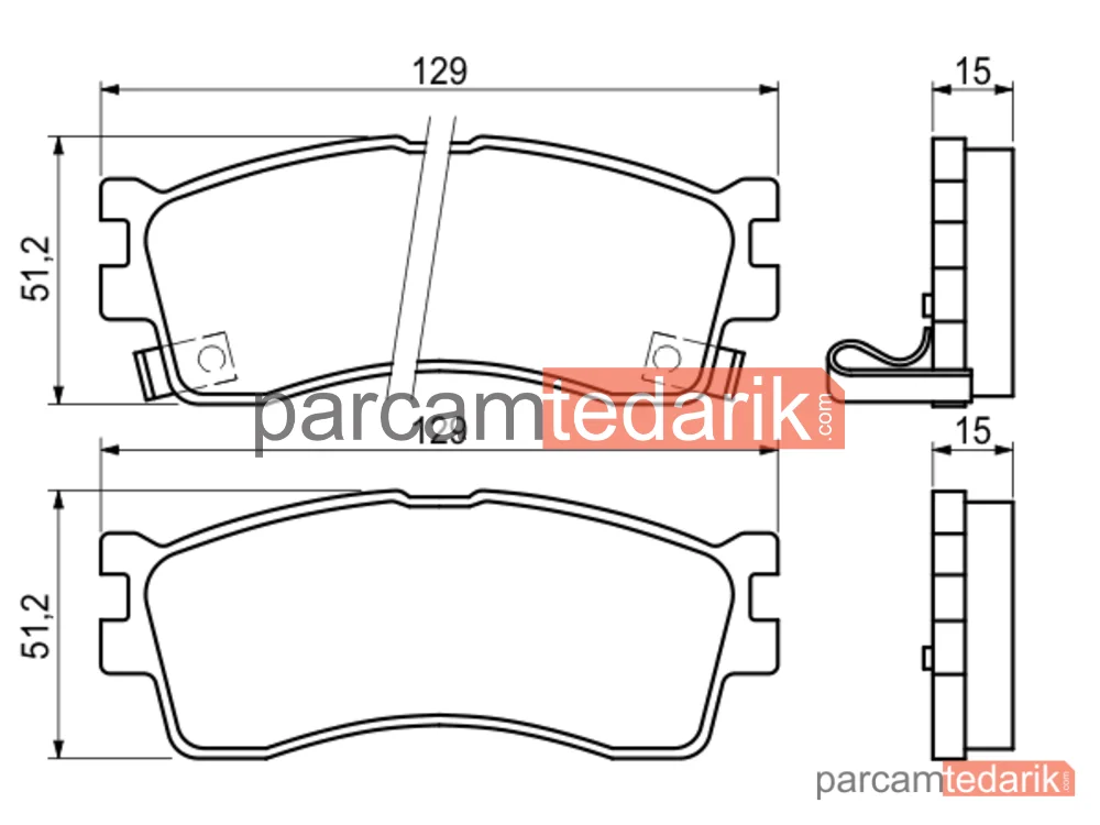 BOSCH 0986494144 | Fren Balatası (Ön) — Kia Shuma II, Kia Rio I