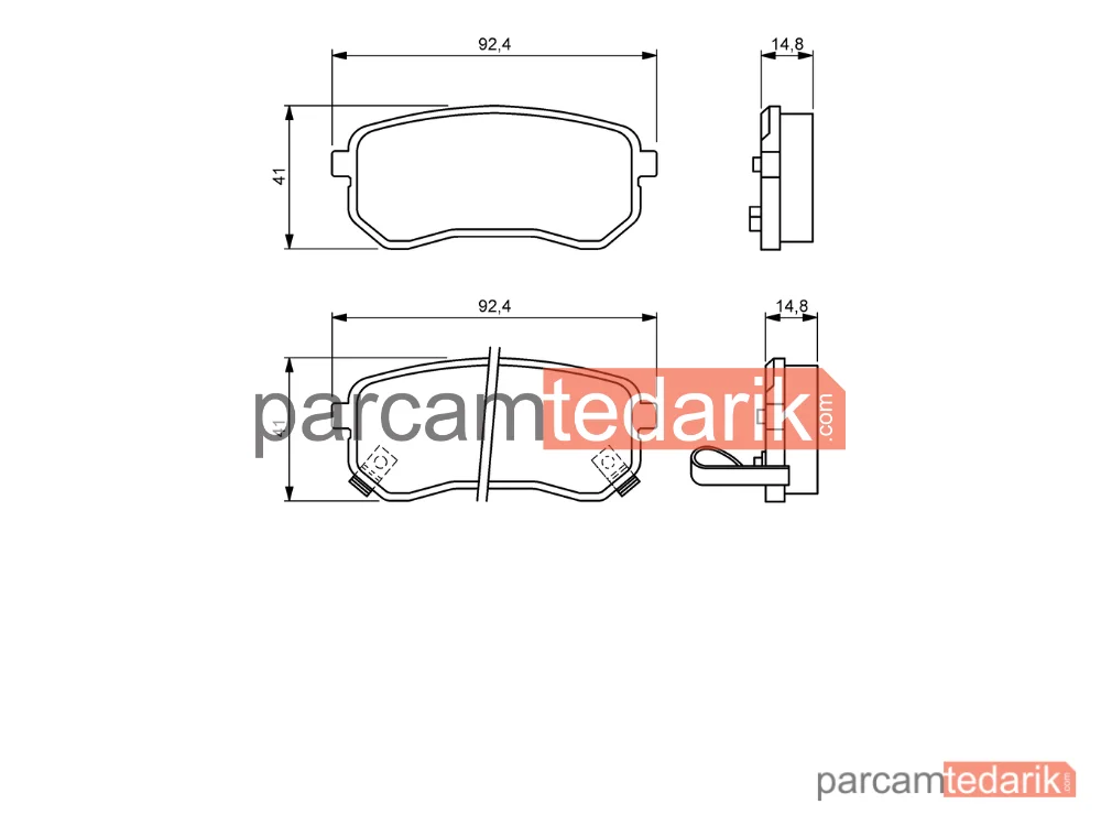 BOSCH 0986494145 | Fren Balatası (Arka) — Hyundai i10 I, Kia Picanto I