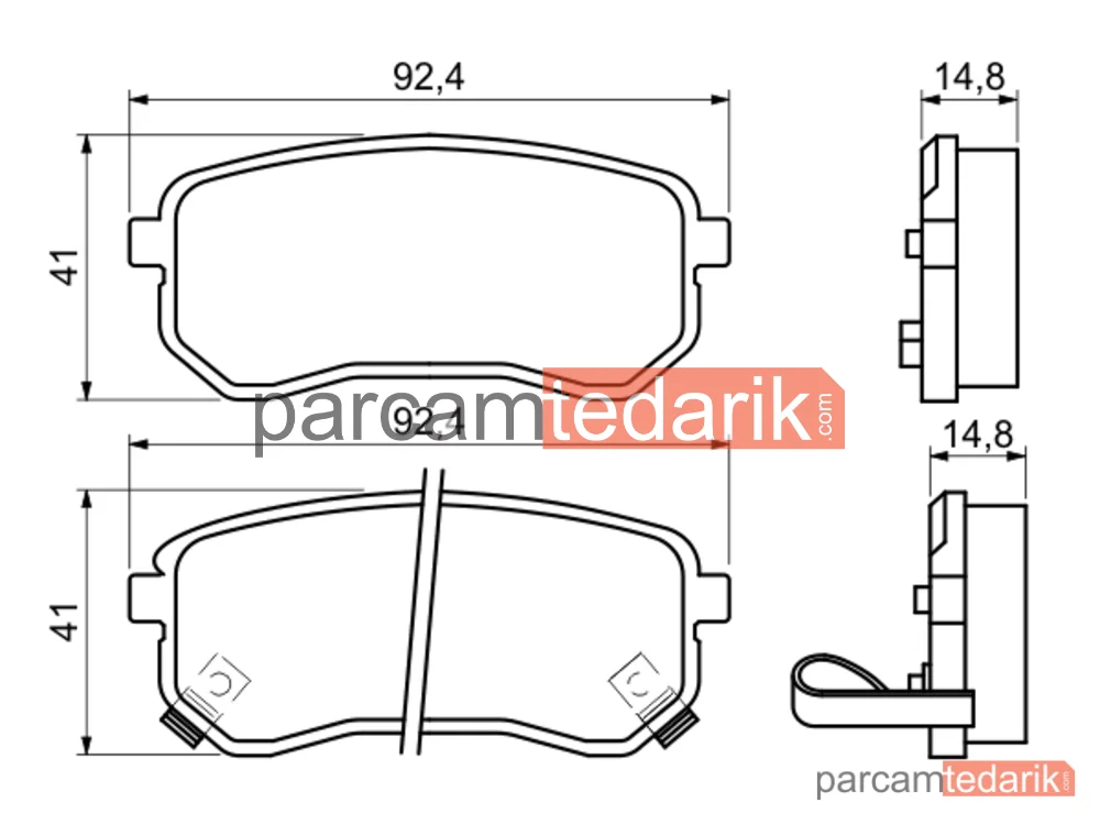BOSCH 0986494145 | Fren Balatası (Arka) — Hyundai i10 I, Kia Picanto I