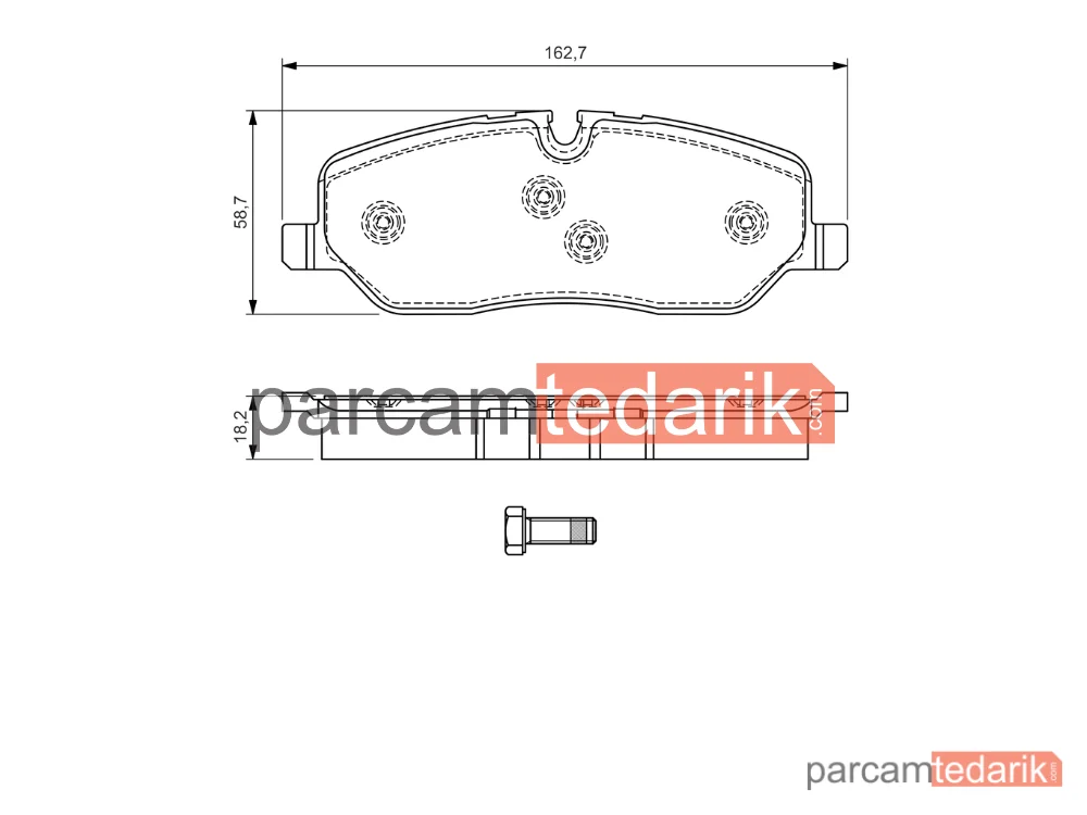 BOSCH 0986494147 | Fren Balatası (Ön) — Land Rover Discovery IV, Land Rover Range Rover III