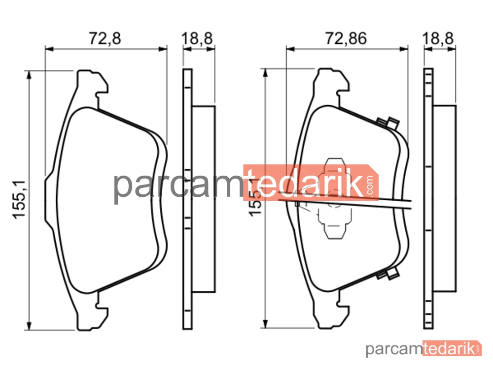 BOSCH 0986494149 | Fren Balatası (Ön) — Mazda 6
