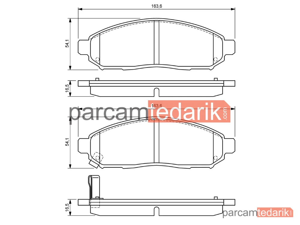 BOSCH 0986494151 | Fren Balatası (Ön) — Nissan Pathfinder III, Nissan Navara NP300, Nissan Leaf