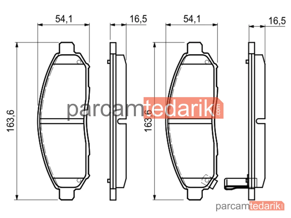 BOSCH 0986494151 | Fren Balatası (Ön) — Nissan Pathfinder III, Nissan Navara NP300, Nissan Leaf