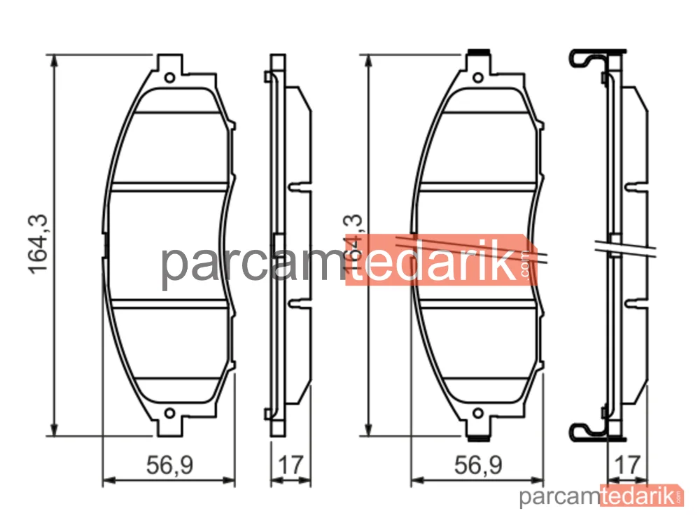 BOSCH 0986494152 | Fren Balatası (Ön) — Nissan Pick UP, Nissan NP300