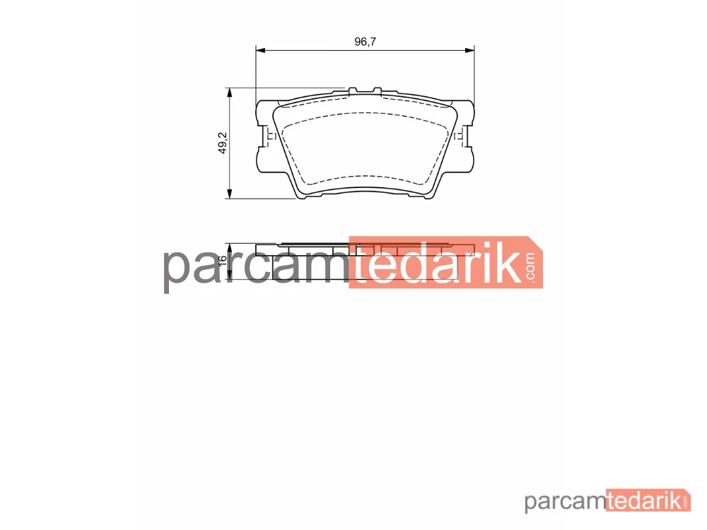 BOSCH 0986494154 | Fren Balatası (Arka) — Toyota Camry, Toyota Rav 4 IV, Toyota Rav 4 III
