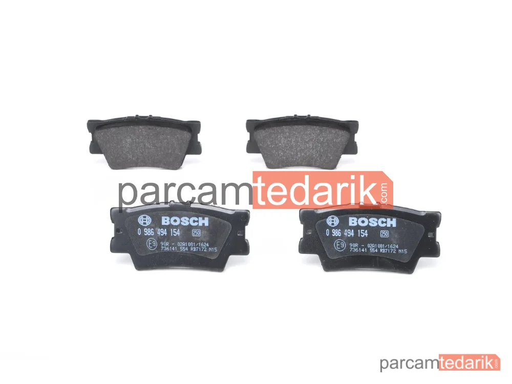 BOSCH 0986494154 | Fren Balatası (Arka) — Toyota Camry, Toyota Rav 4 IV, Toyota Rav 4 III