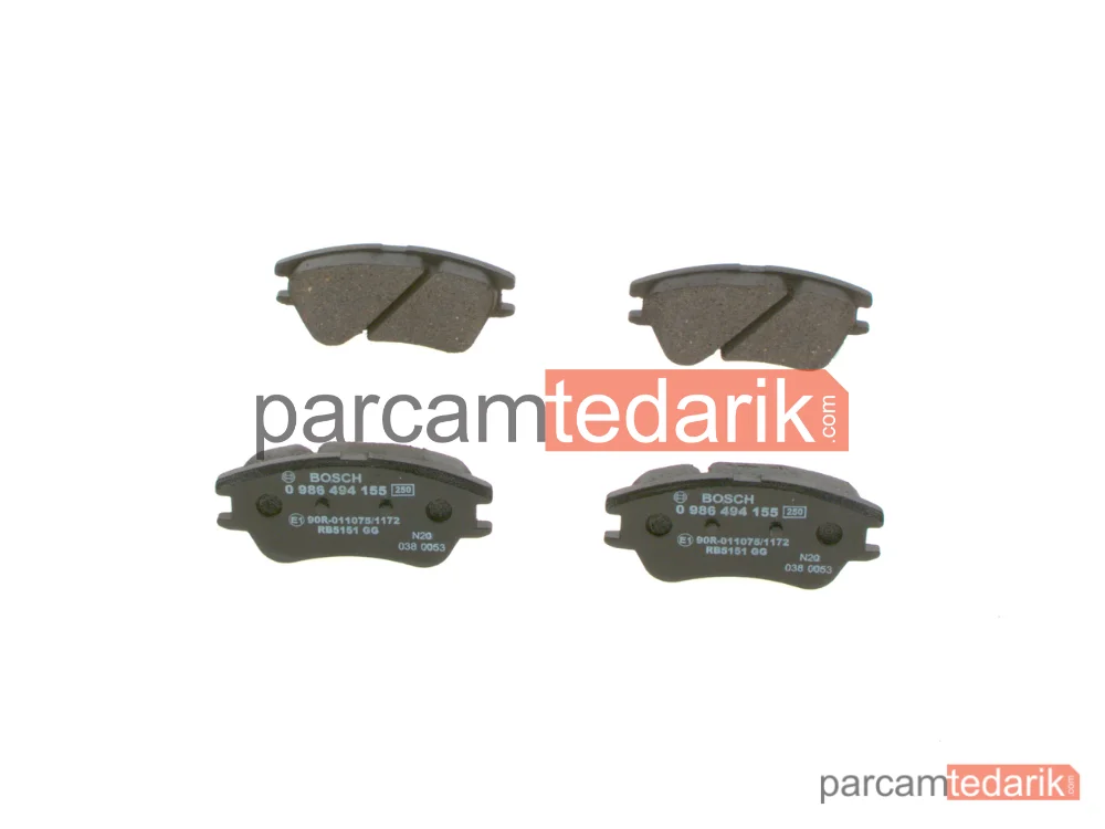 BOSCH 0986494155 | Fren Balatası (Ön) — Hyundai Atos