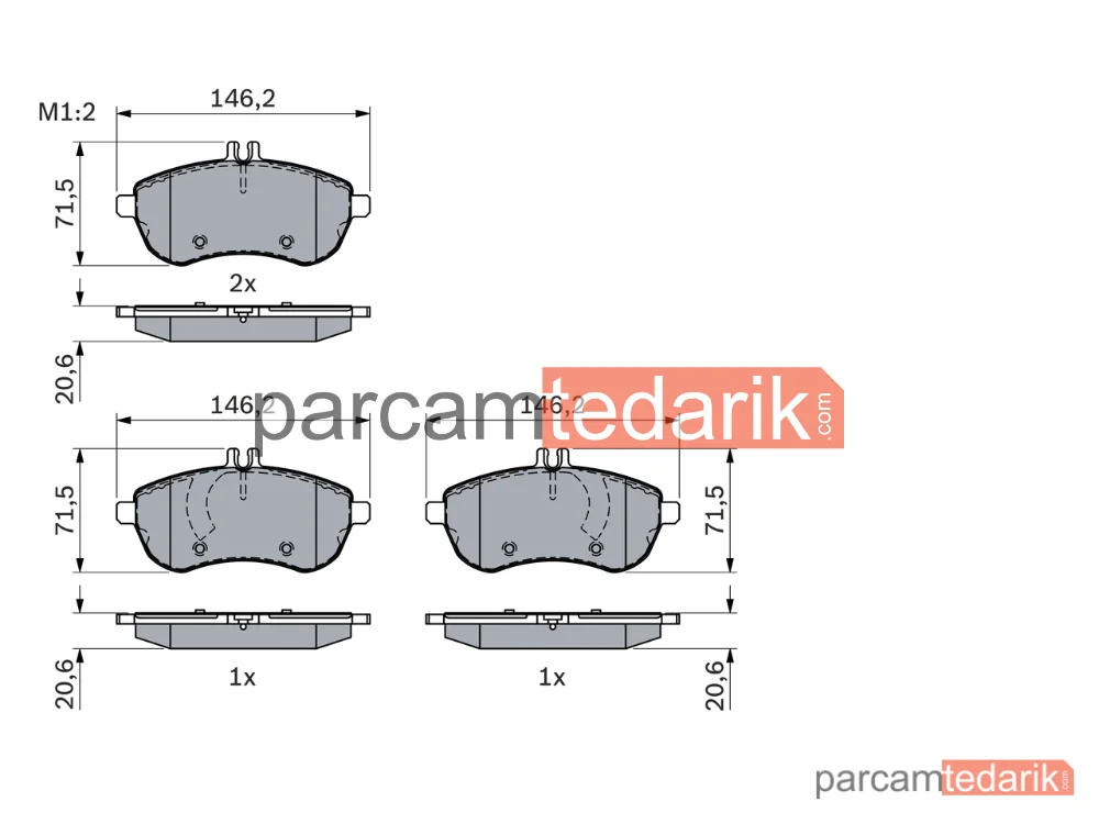 BOSCH 0986494161 | Fren Balatası — Mercedes-Benz C-Serisi, Mercedes-Benz E-Serisi