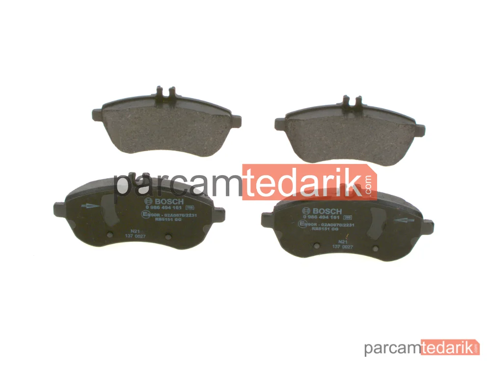BOSCH 0986494161 | Fren Balatası — Mercedes-Benz C-Serisi, Mercedes-Benz E-Serisi