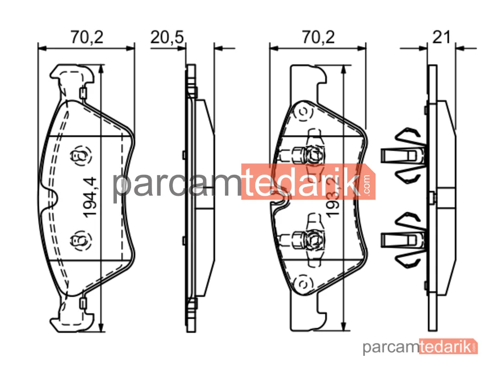 BOSCH 0986494165 | Fren Balatası — Mercedes-Benz M-Serisi, Mercedes-Benz R-Serisi, Mercedes-Benz G-Serisi