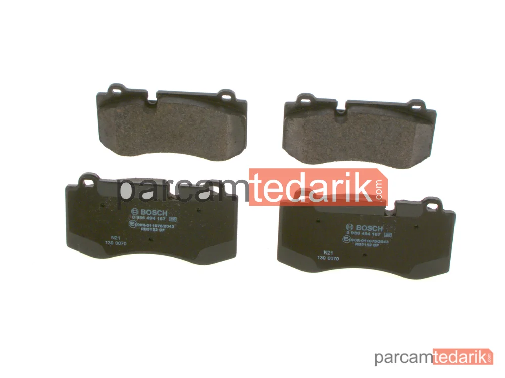 BOSCH 0986494167 | Fren Balatası (Ön) — Mercedes-Benz S-Serisi, Mercedes-Benz SL, Mercedes-Benz E-Serisi T-Model