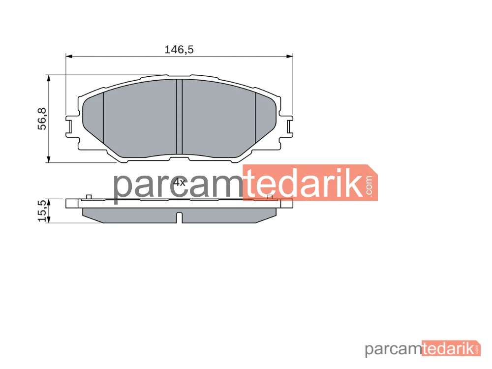 BOSCH 0986494174 | Fren Balatası (Ön) — Toyota Rav 4 IV, Toyota Rav 4 III, Toyota Auris
