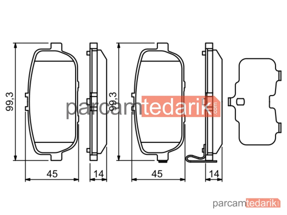 BOSCH 0986494190 | Fren Balatası (Arka) — Mazda MX-5 IV, Mazda MX-5 RF Targa, Abarth 124 Spider