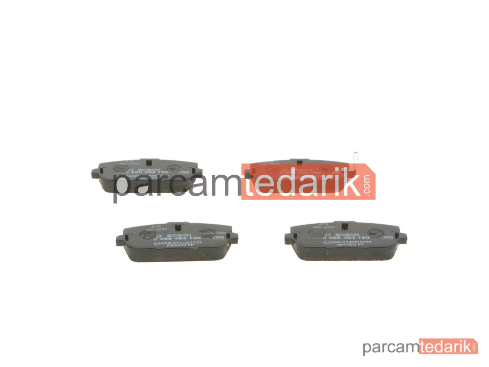 BOSCH 0986494190 | Fren Balatası (Arka) — Mazda MX-5 IV, Mazda MX-5 RF Targa, Abarth 124 Spider