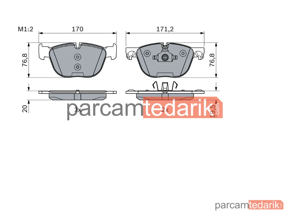 BOSCH 0986494191 | Fren Balatası (Ön) — BMW X5, BMW X6