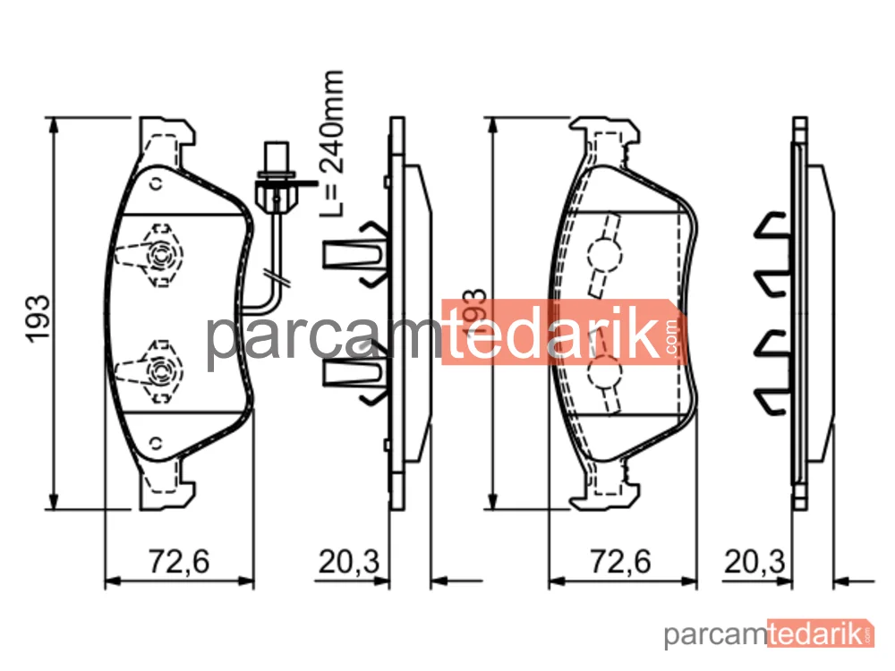 BOSCH 0986494200 | Fren Balatası (Ön) — VW Phaeton, Audi A8 D2, Audi A8 D3