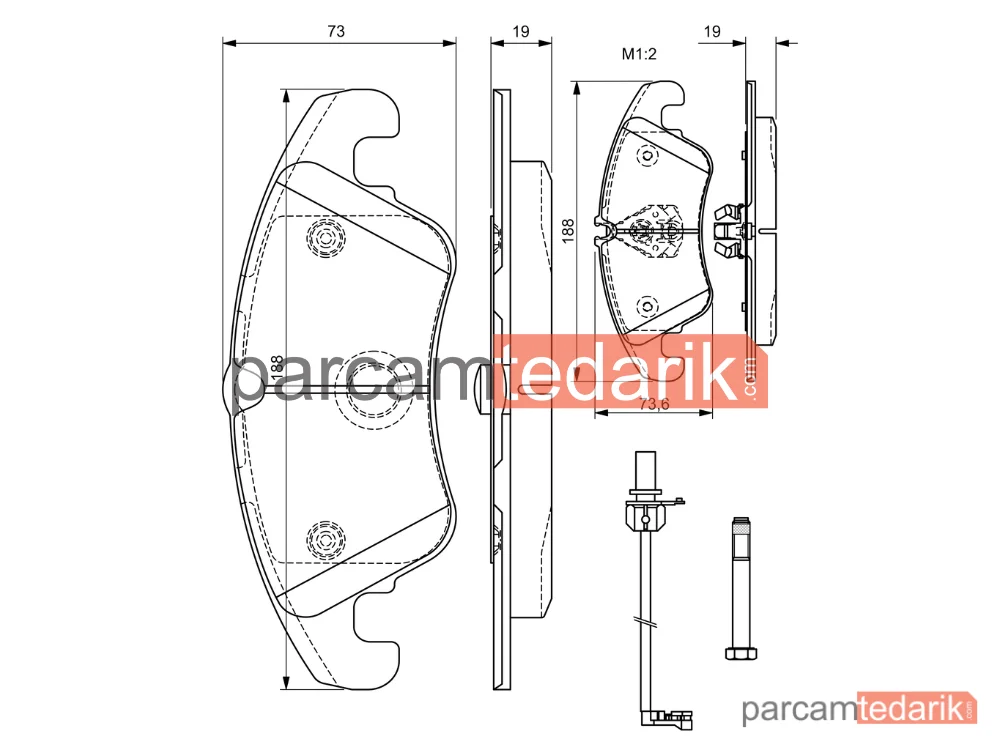BOSCH 0986494201 | Fren Balatası (Ön) — Audi A6 C7, Audi A7, Audi A6 Allroad C7