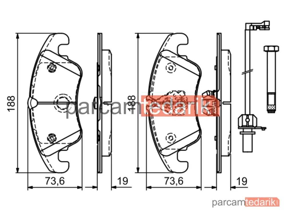 BOSCH 0986494201 | Fren Balatası (Ön) — Audi A6 C7, Audi A7, Audi A6 Allroad C7