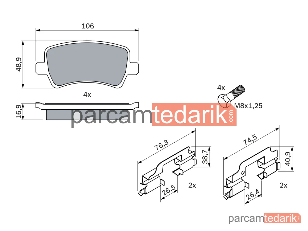 BOSCH 0986494213 | Fren Balatası (Arka) — Volvo V60 I, Volvo S60 II, Ford S-Max