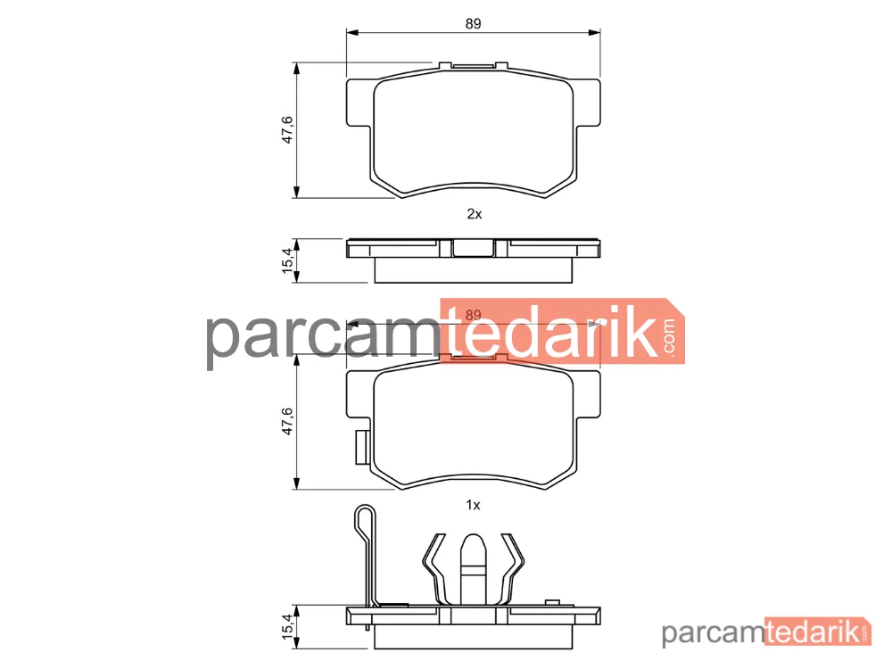 BOSCH 0986494233 | Fren Balatası (Arka) — Honda Accord VIII, Honda Cr-V II, Honda Cr-V III