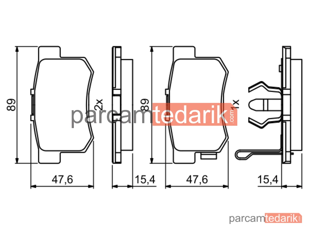 BOSCH 0986494233 | Fren Balatası (Arka) — Honda Accord VIII, Honda Cr-V II, Honda Cr-V III