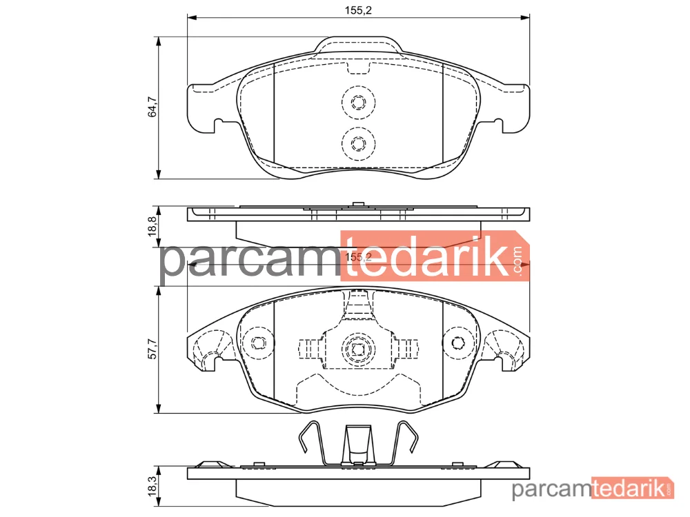 BOSCH 0986494235 | Fren Balatası (Ön) — Citroen Berlingo, Citroen Berlingo Multispace