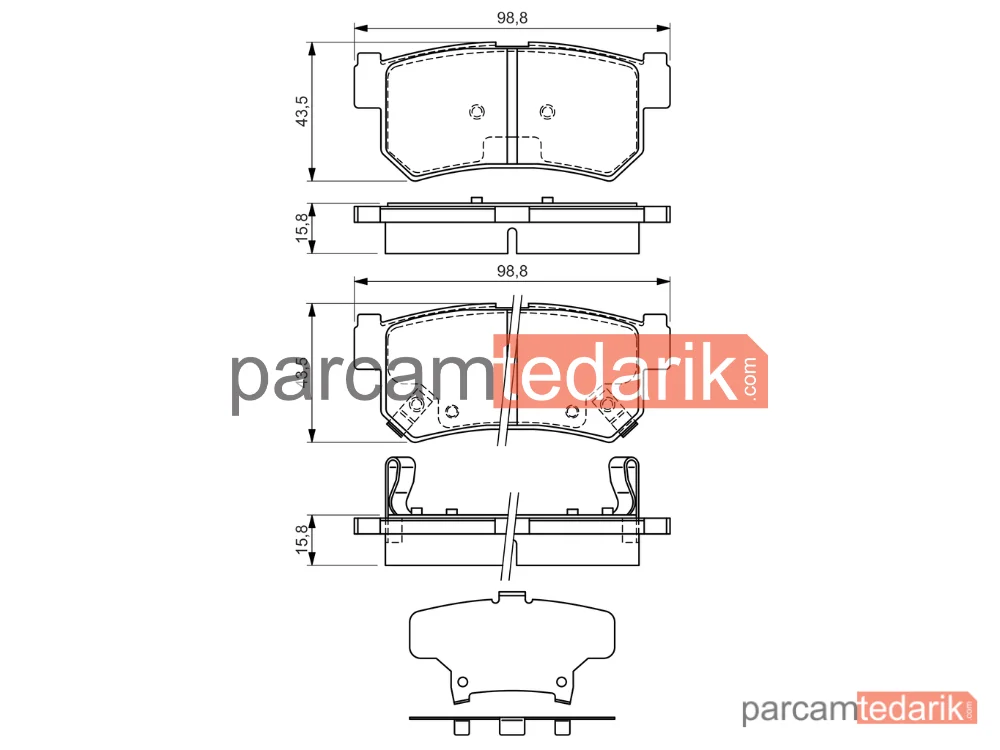 BOSCH 0986494237 | Fren Balatası (Ön) — SsangYong Rexton / Rexton II, SsangYong Actyon I, SsangYong Kyron