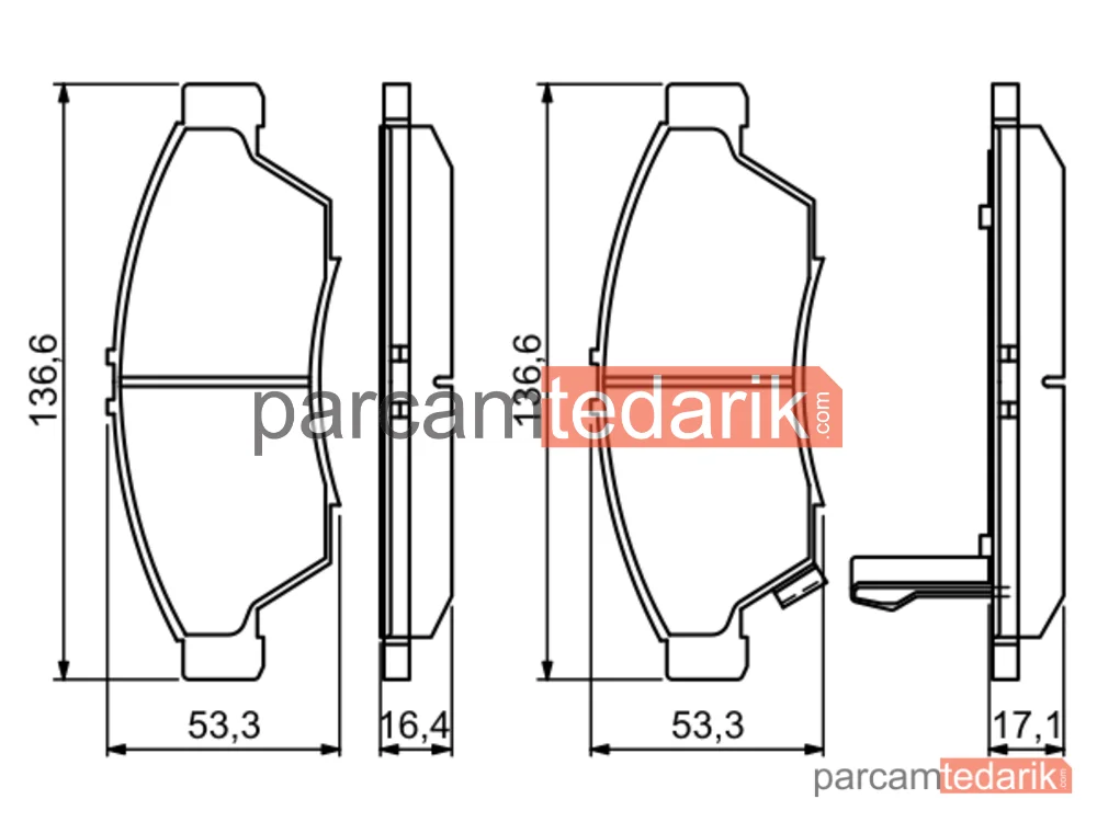 BOSCH 0986494238 | Fren Balatası — Suzuki Liana