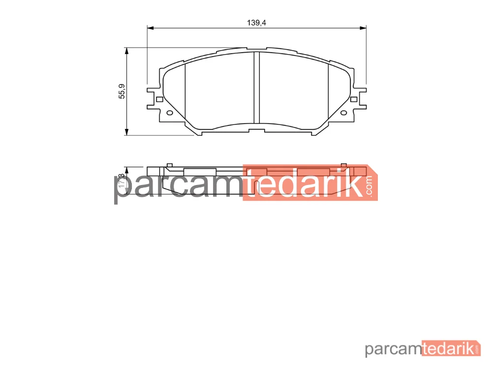 BOSCH 0986494240 | Fren Balatası — Toyota Auris, Subaru Trezia, Toyota Corolla